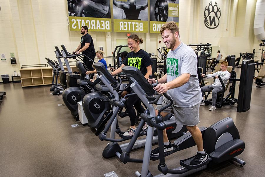 Northwest students and employees have numerous opportunities to participate in recreation activities, including at the Robert and Virginia Foster Fitness Center. (Photo by Lauren Adams/Northwest Missouri State University)